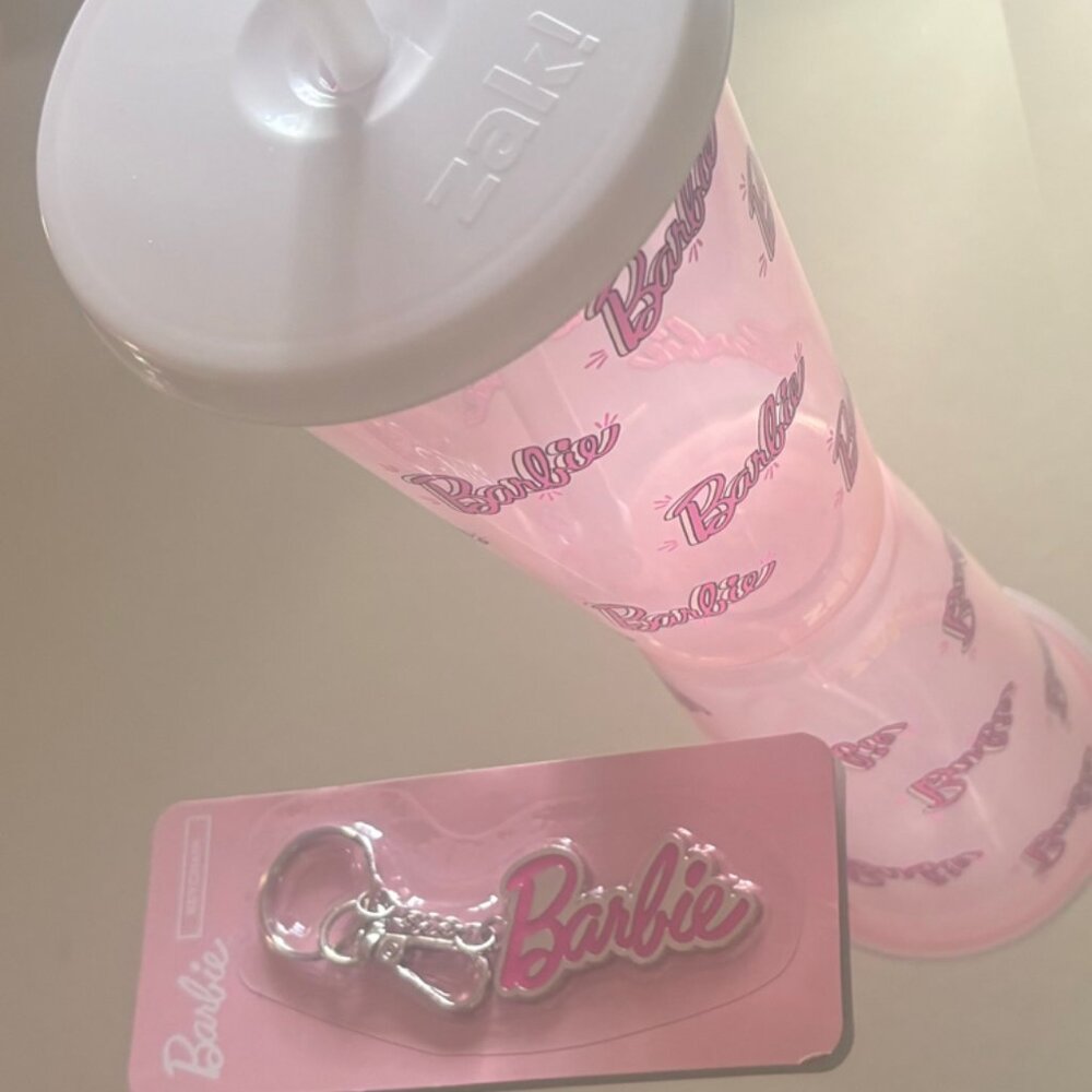 Barbie Reusable Cup and Keychain Bundle